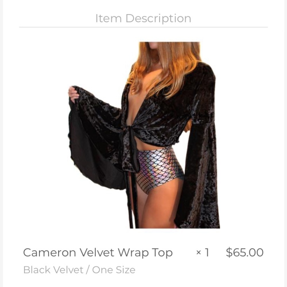 Festival Velvet Bell Sleeve Wrap Top